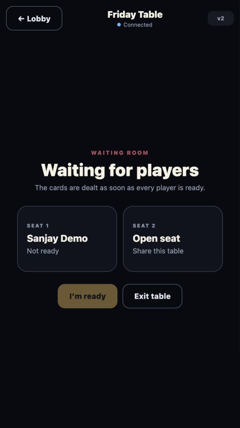 Live multiplayer waiting room